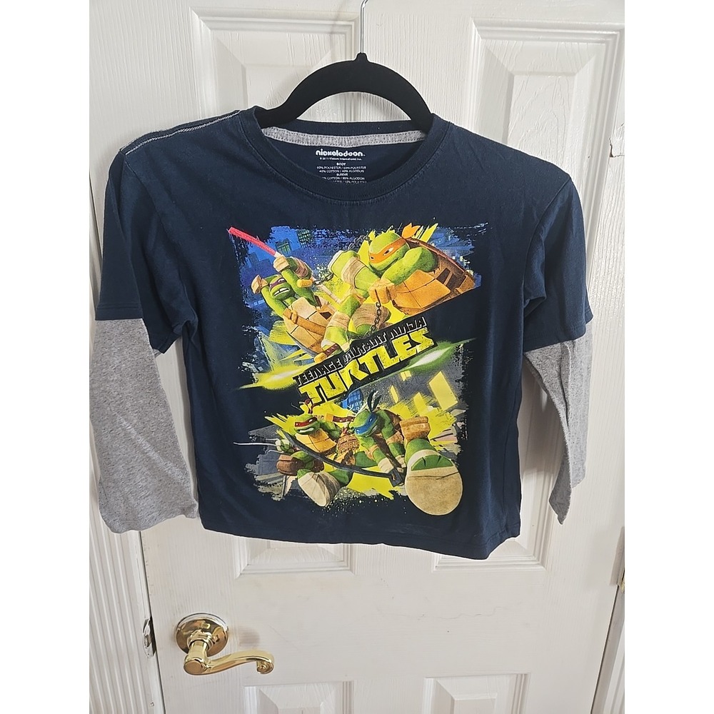 Nickelodeon Teenage Mutant Ninja Turtles Ling Sleeve Shirt Kids Size 7